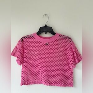 Pink mesh top forever 21 size small
